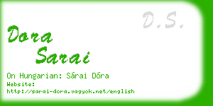 dora sarai business card