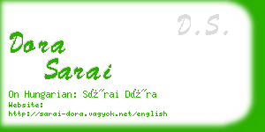 dora sarai business card